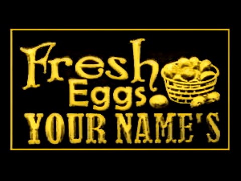Fresh Eggs Custom Name LED Neon Sign